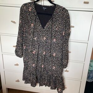 Madewell Black Fiesta Paisley Dress